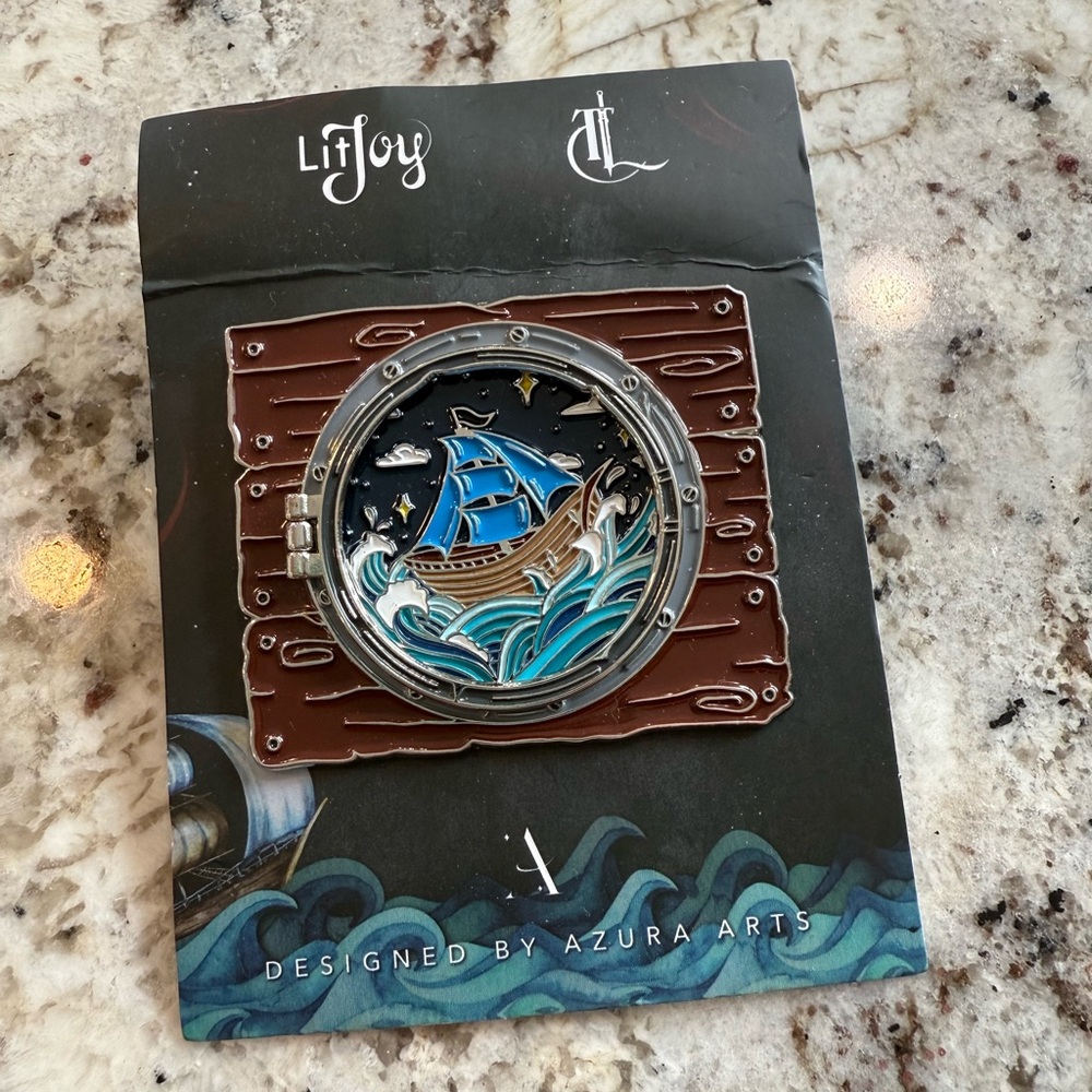 Window to the Sea Enamel Pin Brooch by LitJoy